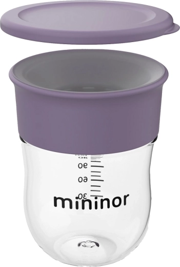 Mininor trening lonček 360° 220 ml lilac flower