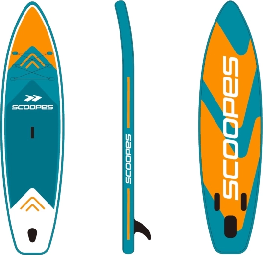SUP deska VELO 350 cm oranžna z dodatki