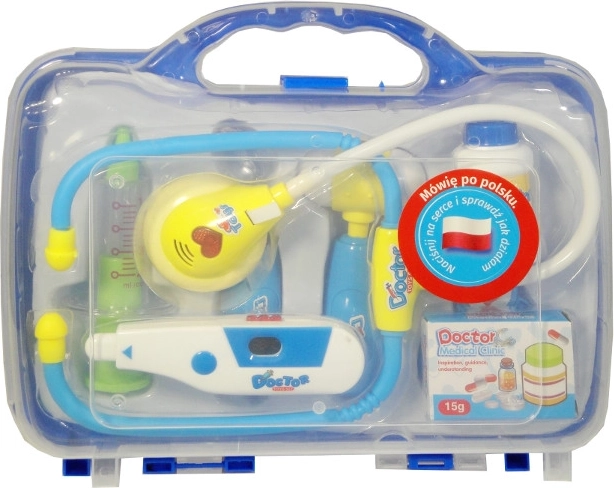 Zdravniški set s poljskim glasovnim modulom in svetlobnim stetoskopom