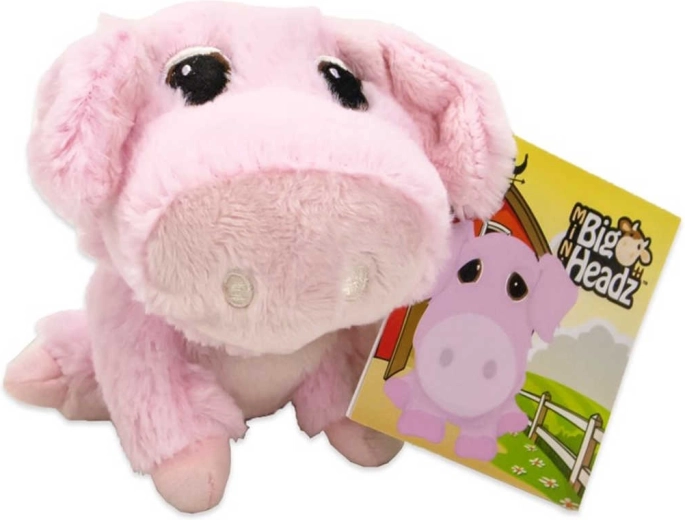 Plišasti pujsek Big Headz 11 cm - 1 kos