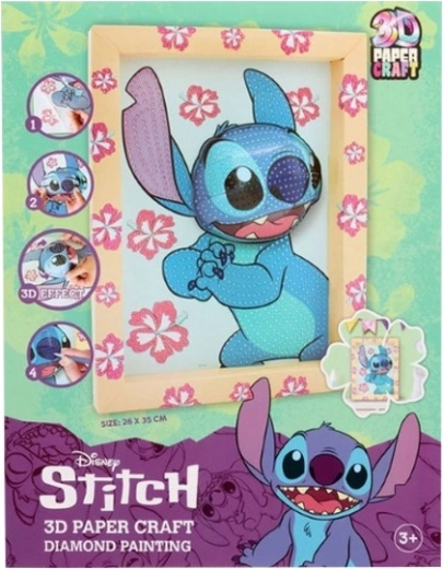 Origami slika Stitch diamantna mozaika 3D 26 × 35 cm