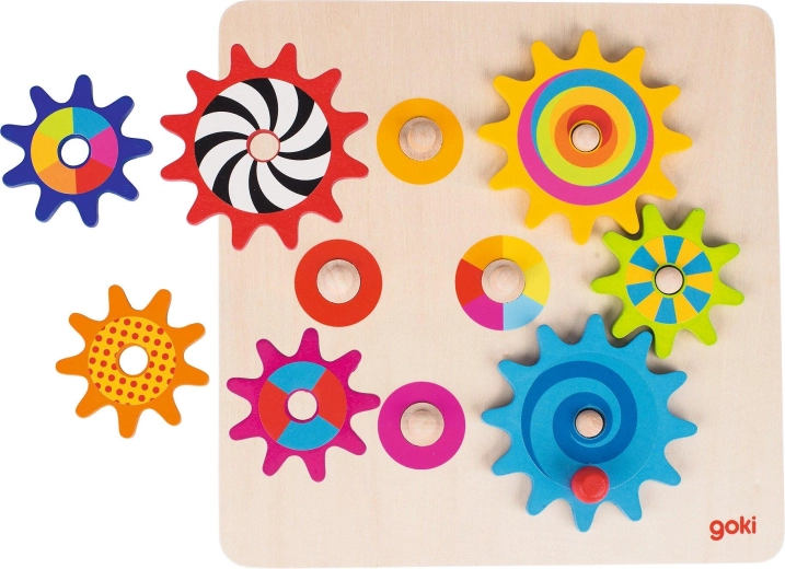 Wooden Game with Gears Goki