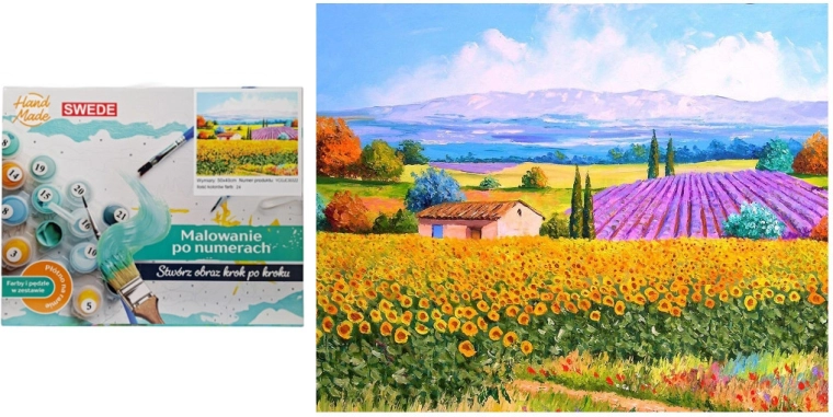 Slikanje po številkah Na vasi