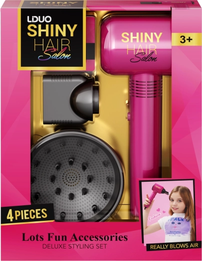 Frizerski komplet z zvočnim sušilnikom, 4 deli