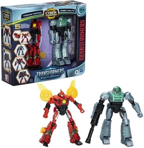 Transformers EarthSpark Cyber Combiner set Terran Twitch in Robby Malto