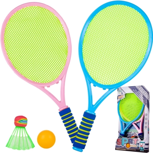 Komplet badmintonskih loparjev z žogico 45 cm