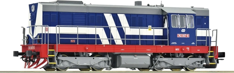 Roco dizelska lokomotiva ČD 742 007-8 »Kocour« H0, digitalna z zvokom