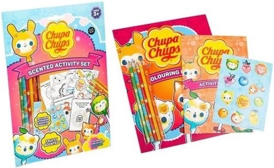 Dišeče pobarvanke Chupa Chups z nalepkami in barvicami