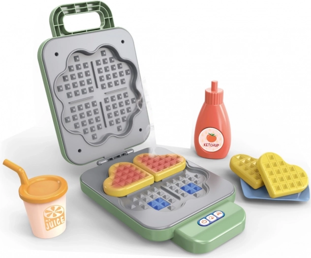 Zeleni pekač vafljev za dekliška gospodinjstva