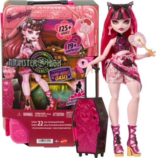 Monster High Draculaura potovalni set s presenečenji 28 cm