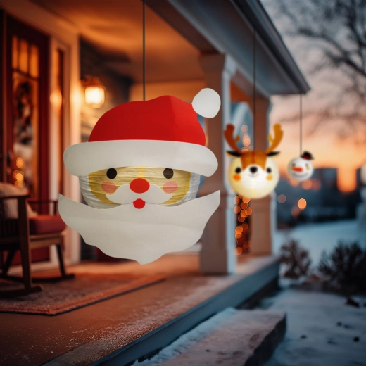 Božična papirnata laterna Miklavž 30 cm