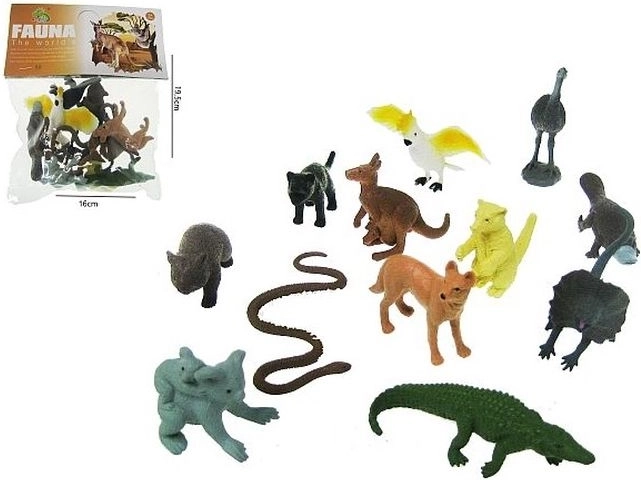 Komplet figuric divjih avstralskih živali 6–8 cm