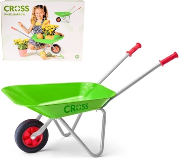 Otroško kovinsko samokolnico Cross – zelena
