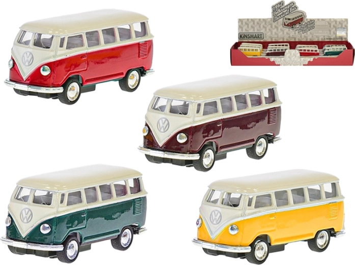 Kinsmart VW Classic avtobus 1962 kovinski model 1:64 z odpirajočimi se vrati