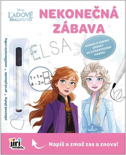 Disney Frozen neskončna zabava – brisljivi ustvarjalni zvezek s flomastrom