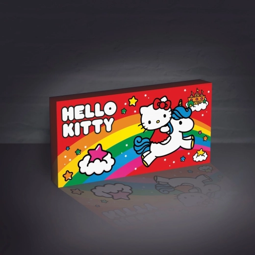 Hello Kitty svetleča slika na steno z enorožcem