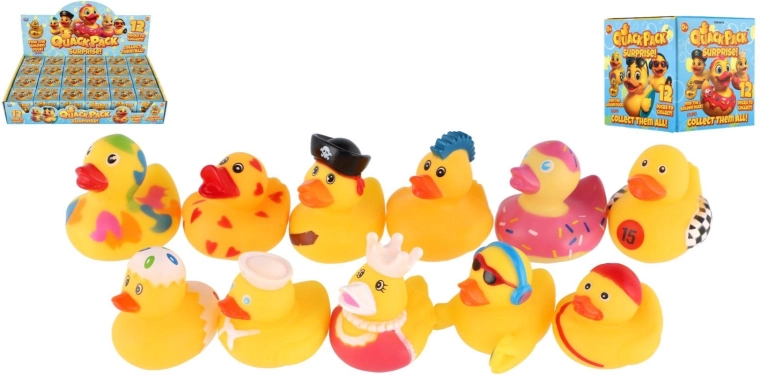 Rubber Duck with a Surprise, Assorted Designs - 1 Piece
