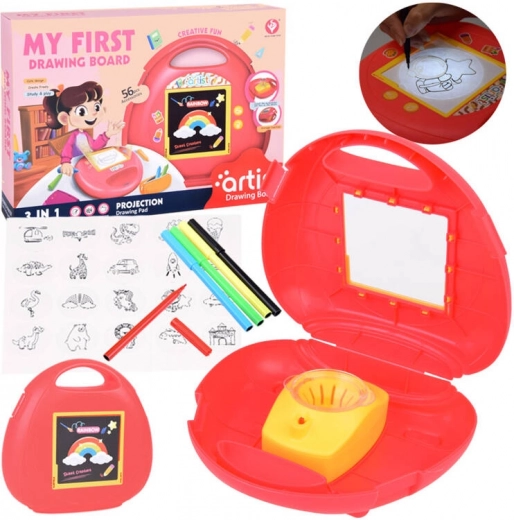 3-v-1 projektor za risanje s kovčkom in diapozitivi