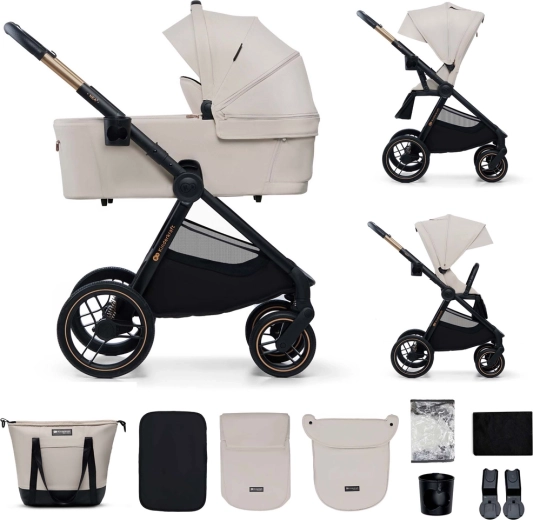 Kinderkraft kombiniran otroški voziček Nea 2 2v1 beige