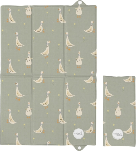 Ceba Baby potovalna previjalna podloga basic little ducks 60 × 40 cm