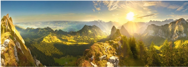 Dino panoramske puzzle Švicarska jesen 6000 koščkov