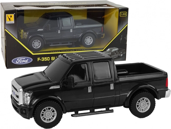 Črni Pickup Ford F-350 s Frikcijskim Pogonom 1:28