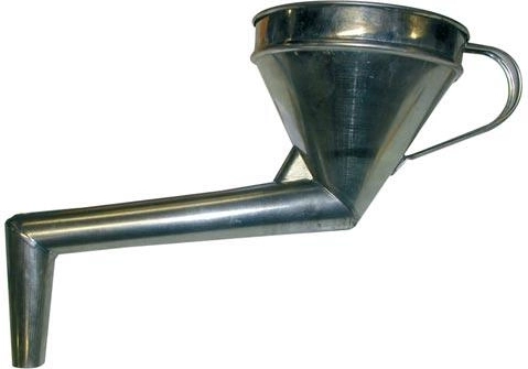 Kovinski lij s pokrivljenim kolenom s sitkom