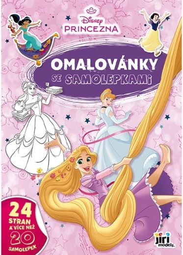 Pobarvanka A4 z nalepkami Disney princeske