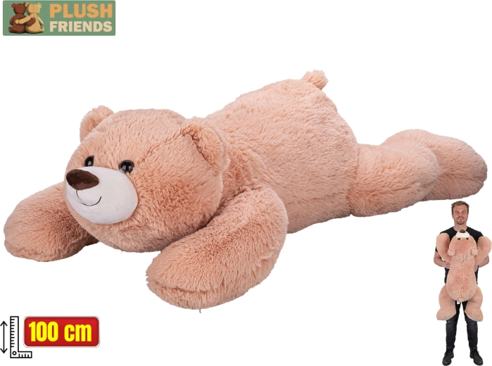 Plišasti medvedek Plush Friends 100 cm, ležeči