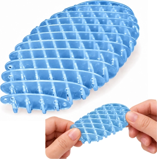 Modra prosojna antistresna fidget igračka 5 cm