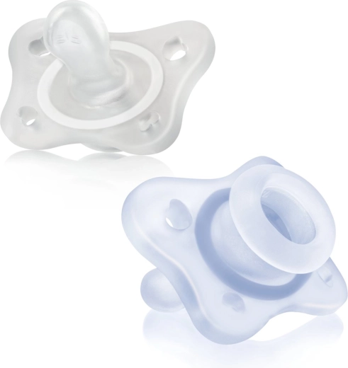 Chicco PhysioForma Mini Soft popolnoma silikonska duda 0–2 meseca za fantke 2 kosa