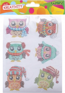 Kreativni set diamantne nalepke sove