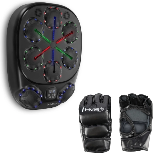 Elektronski boksarski tarčni panel z LED, Bluetooth in rokavicami HMS TB10