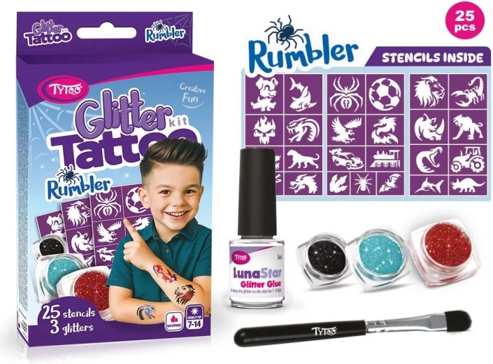 Rumbler komplet bleščečih tatujev za otroke