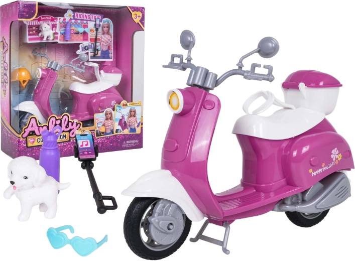 Doll scooter with accessories