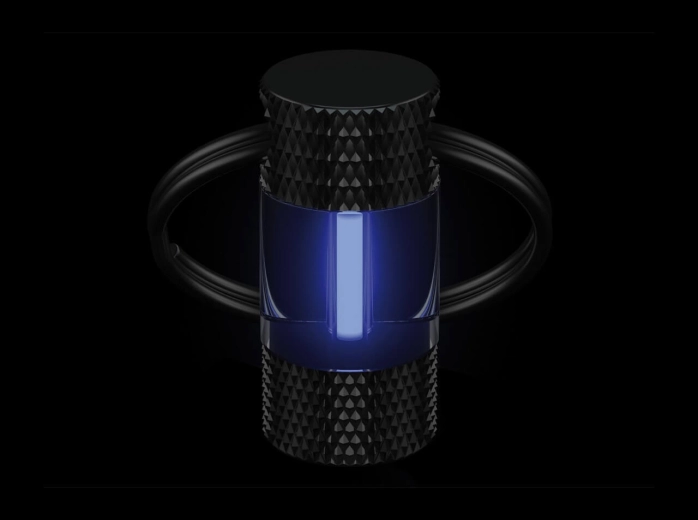Böker Plus Mini Glow brezbatrijska LED lučka za ključe ledeno modra