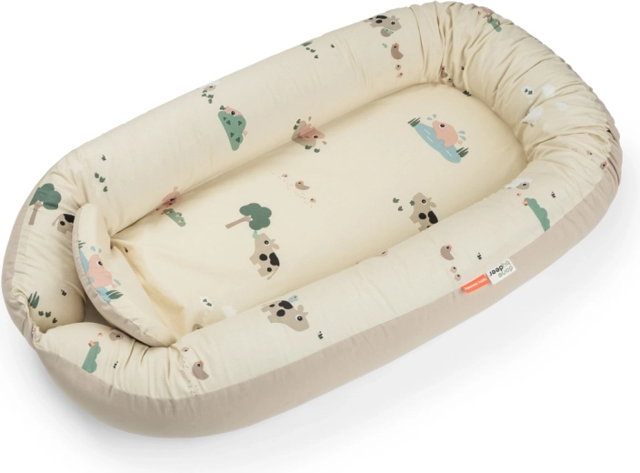 Done by Deer gnezdece za dojenčke Tiny farm, peščene barve