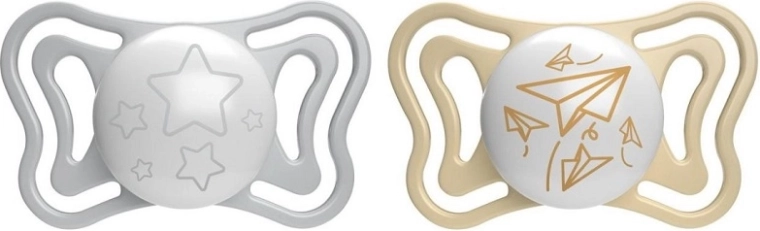 Chicco Physio Light nočni silikonski dudnik 6–16 mesecev, 2 kosa