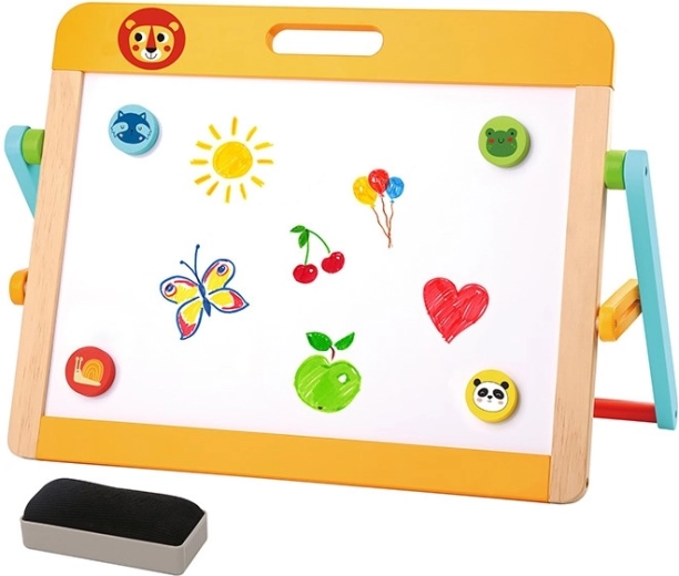 Lesena dvostranska tabla BABU za otroke