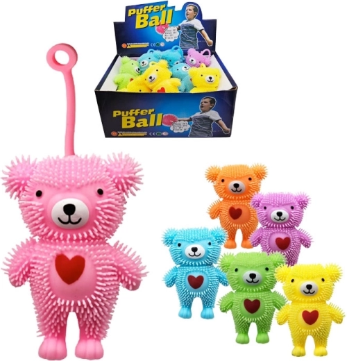 Stiskalni medvedek s srčkom s svetlobo