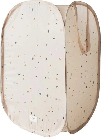 3 Sprouts zložljiva shranjevalna košara Recycled Terrazzo Beige