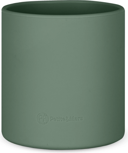 Silikonski lonček za otroke PETITE&MARS Take&Match Misty Green 6m+