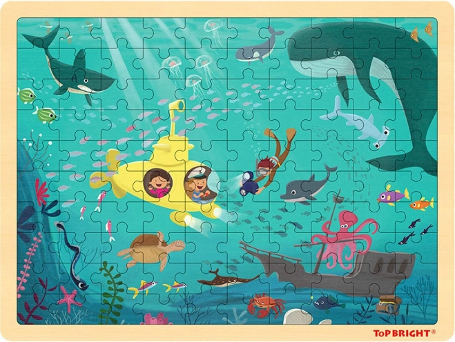 TOP BRIGHT Lesene puzzle Morski svet