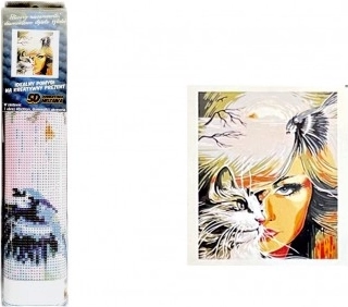 Diamantno slikanje Mačji pogled 30 × 40 cm