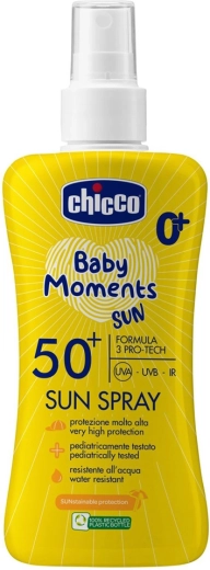 Chicco otroški zaščitni sprej za sončenje SPF 50+, 150 ml
