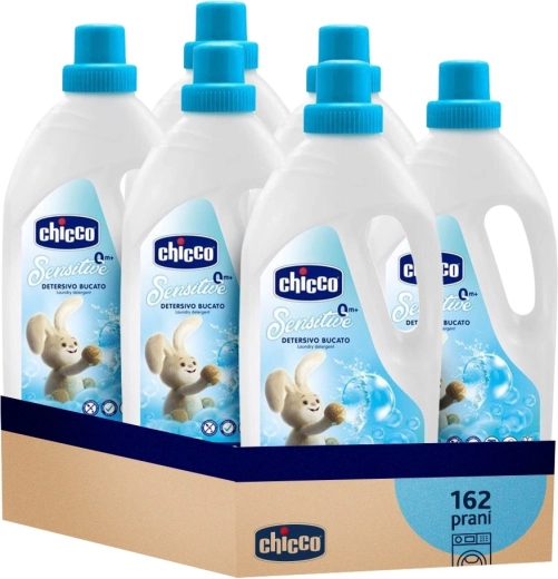 Chicco otroški pralni gel Sensitive 1,5 l – ugodno pakiranje 6×
