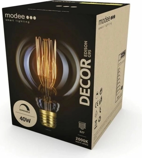 Modee Smart dekorativna žarnica Edison G95 E27 ekstra toplo bela 40 W