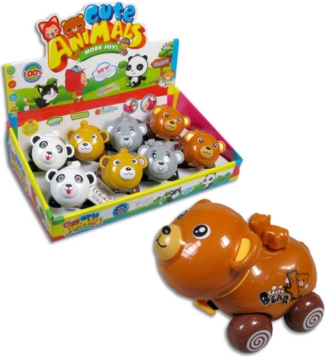 Wind-up bear on wheels - 1 piece
