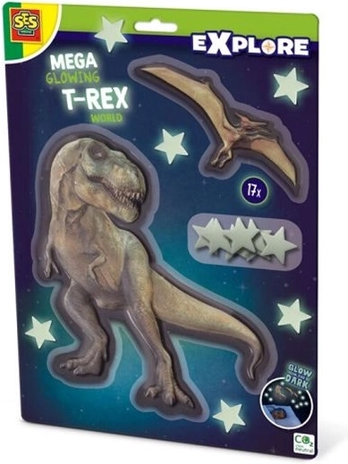 SES Creative Explore mega svetleča v temi T‑Rex dekoracija