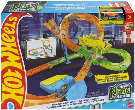 Hot Wheels neonska dirkalna steza Tornado Jump Crush Neon Speeders